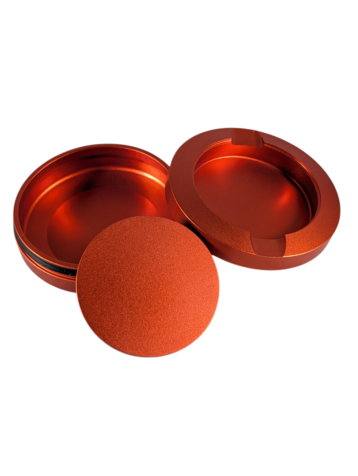 Rust aluminum dip can with a screw-on lid
