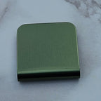 Military green magnetic hat clip with a removable golf ball marker