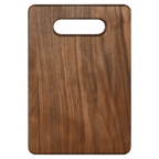 Flat walnut cutting board, 9 by 6 inches, unengraved