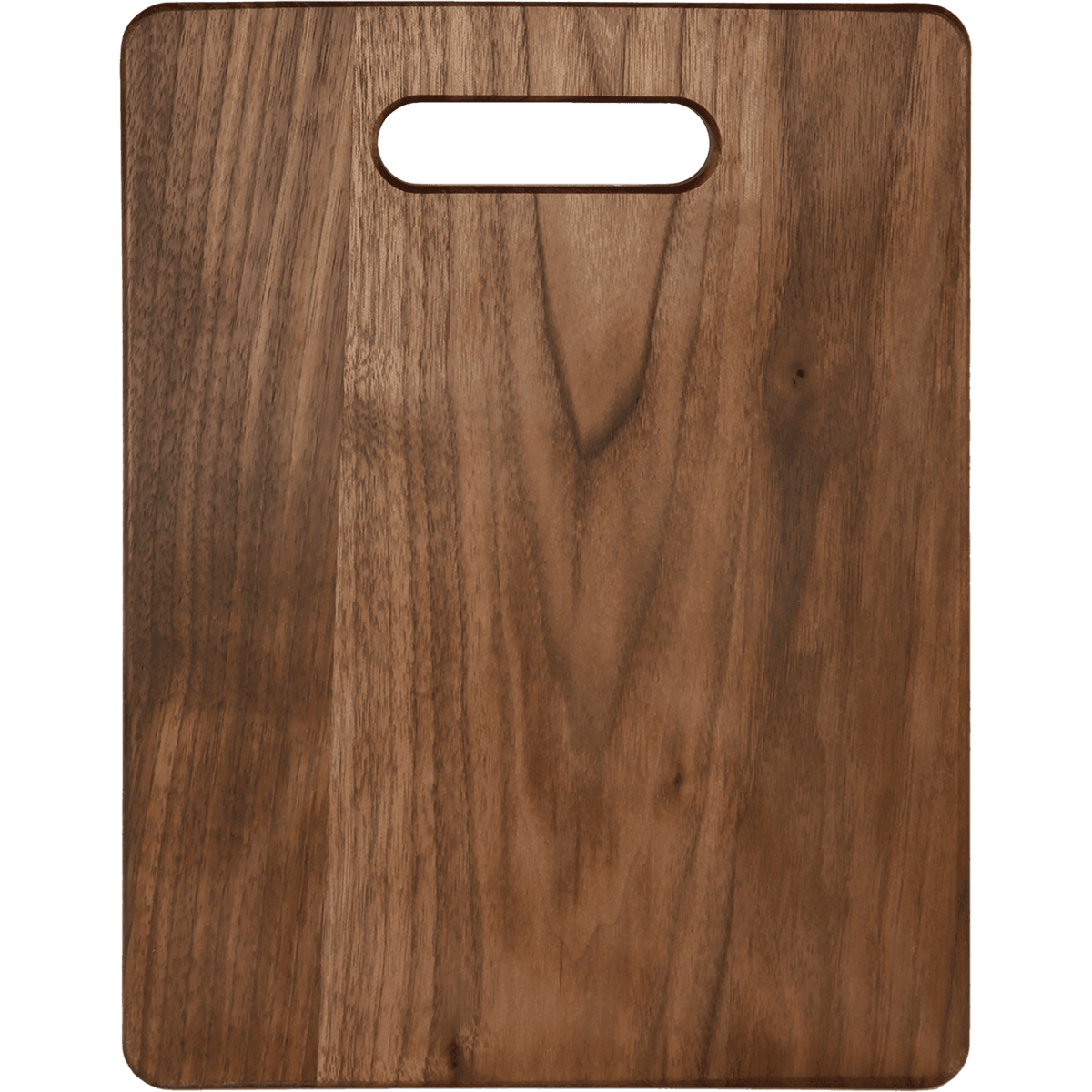 Flat walnut cutting board, 11 1/2 by 8 3/4 inches, unengraved