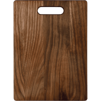 Flat walnut cutting board, 13 3/4 by 9 3/4 inches, unengraved
