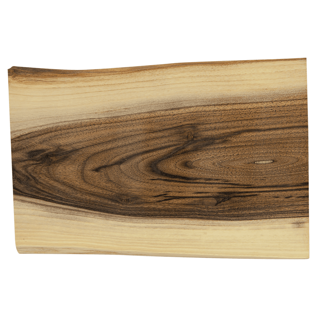 Live edge black walnut bar board, 9 by 6 inches, unengraved
