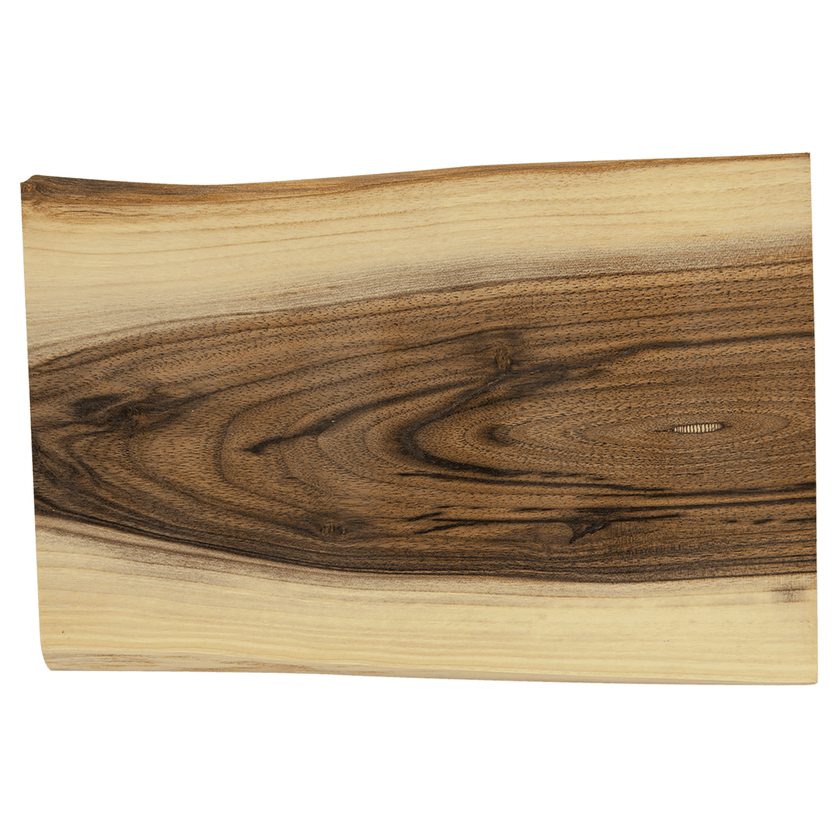 Live edge black walnut bar board, 9 by 6 inches, unengraved