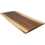 Angled view of the 18 by 8 live edge walnut board