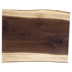 Live edge black walnut charcuterie board, 15 by 11 1/2 inches, unengraved