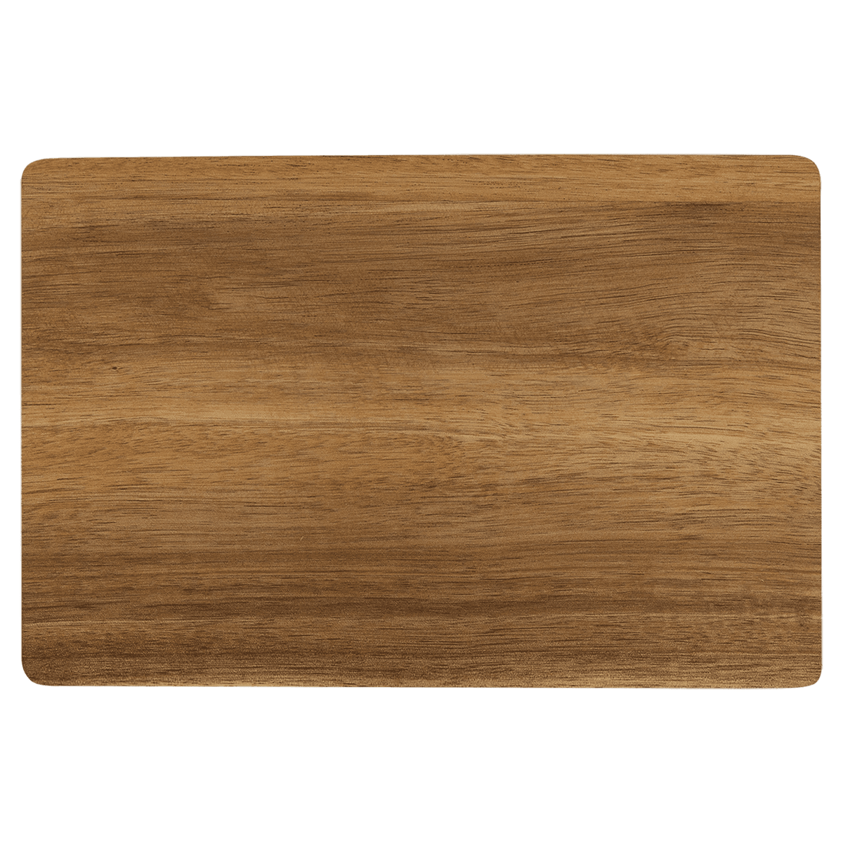 Flat acacia cutting board, 9 by 6 inches, unengraved