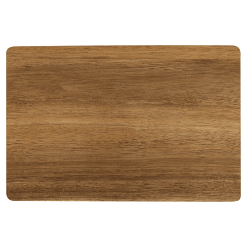 Flat acacia cutting board, 9 by 6 inches, unengraved