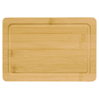 Bamboo cutting board with juice groove, 9 by 6 inches, unengraved