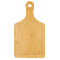 Bamboo paddle cutting board with juice groove and handle, 13 1/2 by 7 inches, unengraved