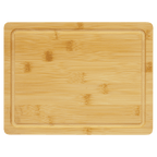 Bamboo cutting board with juice groove, 11 1/2 by 8 3/4 inches, unengraved