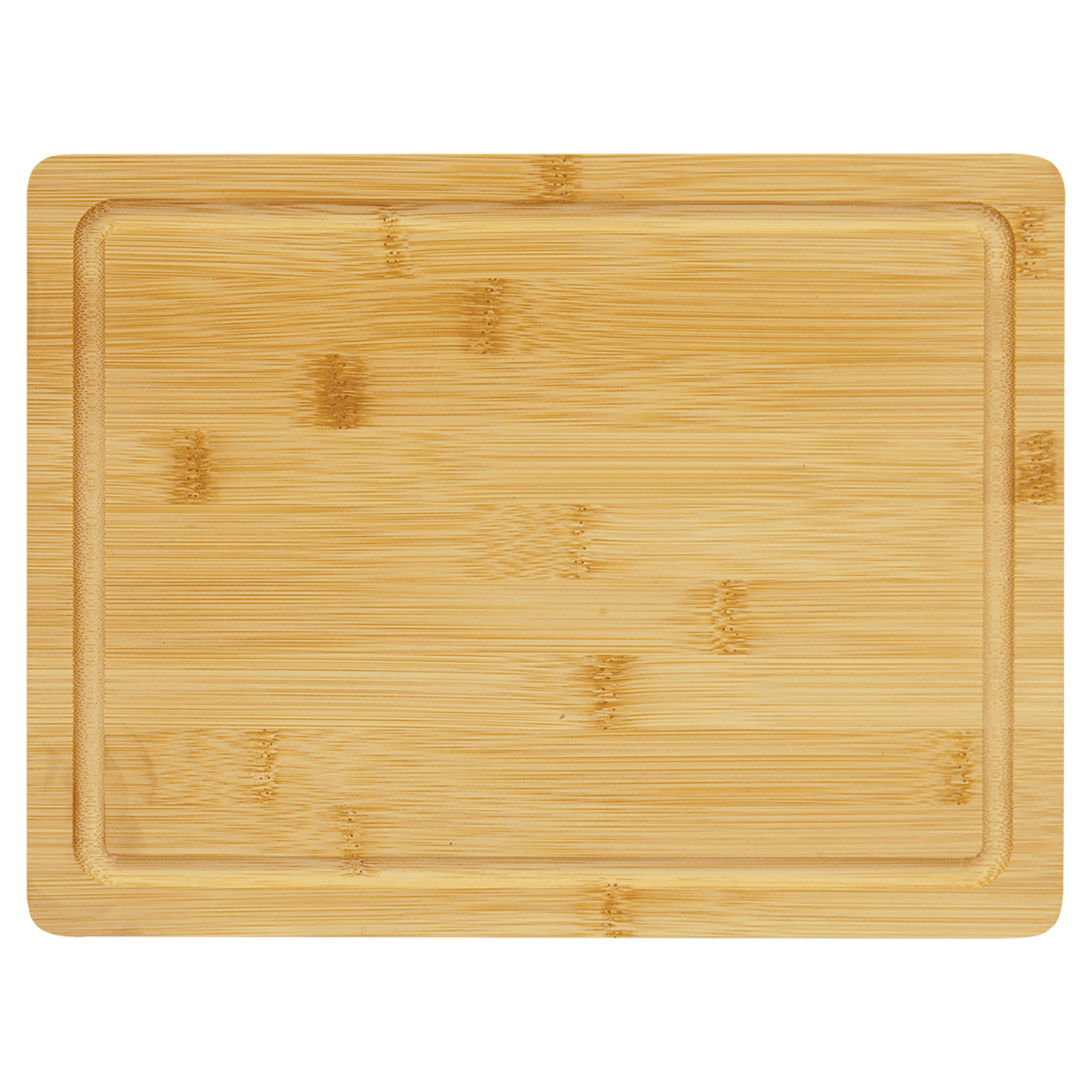 Bamboo cutting board with juice groove, 11 1/2 by 8 3/4 inches, unengraved