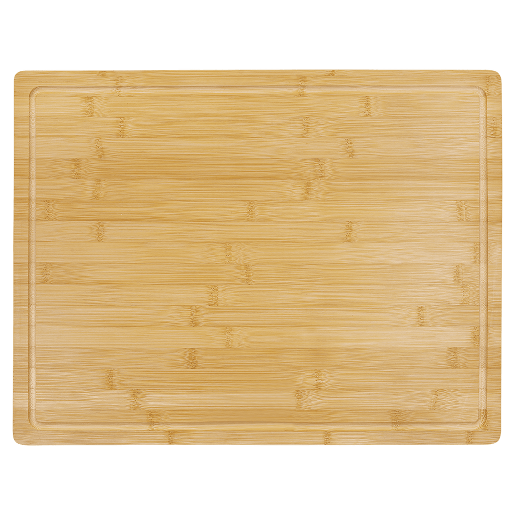 Bamboo carving board with juice groove, 19 3/4 by 15 inches, unengraved