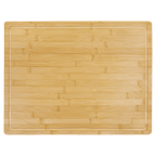 Bamboo carving board with juice groove, 19 3/4 by 15 inches, unengraved