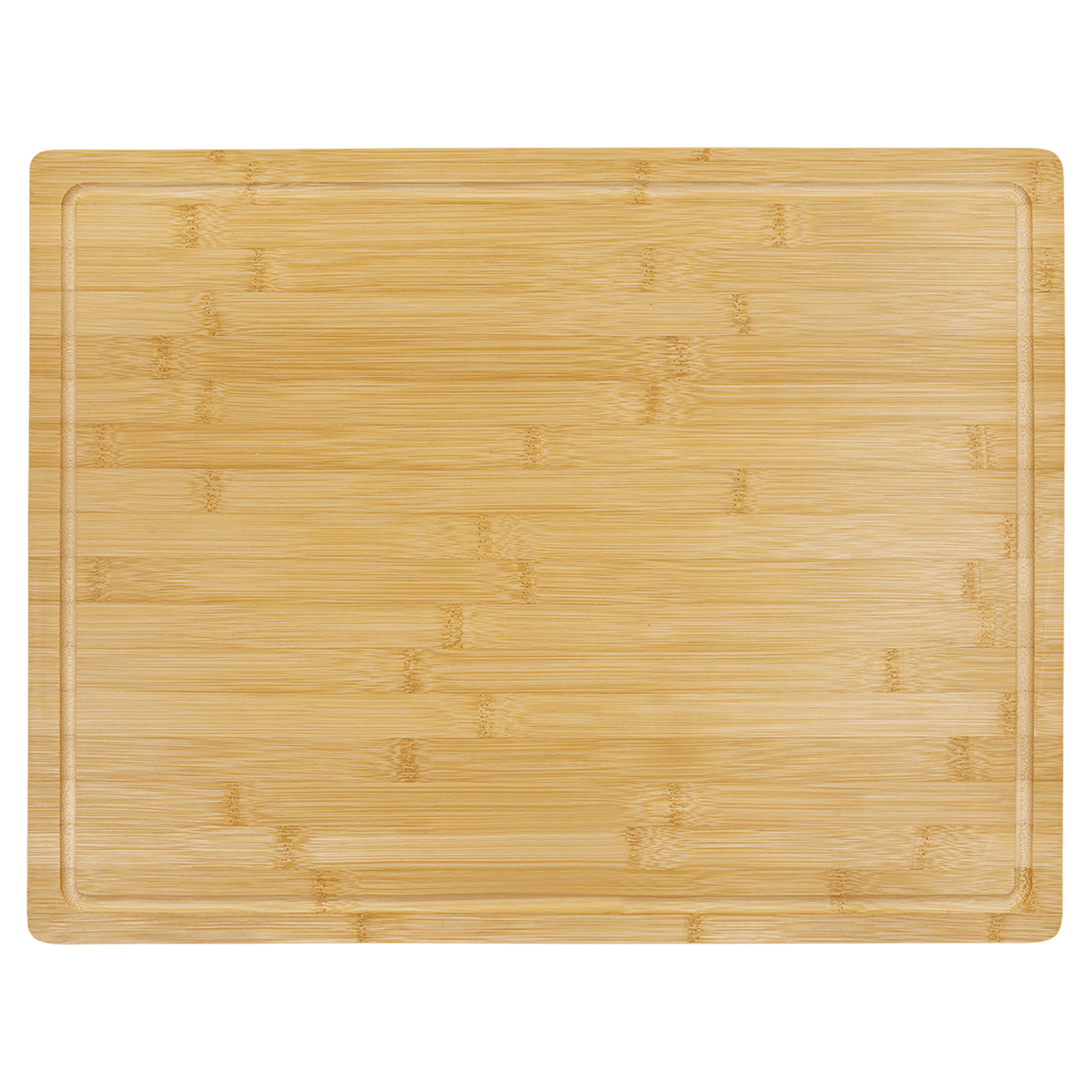 Bamboo carving board with juice groove, 19 3/4 by 15 inches, unengraved