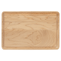 Maple cutting board with juice groove, 9 by 6 inches, unengraved