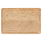 Maple cutting board with juice groove, 9 by 6 inches, unengraved