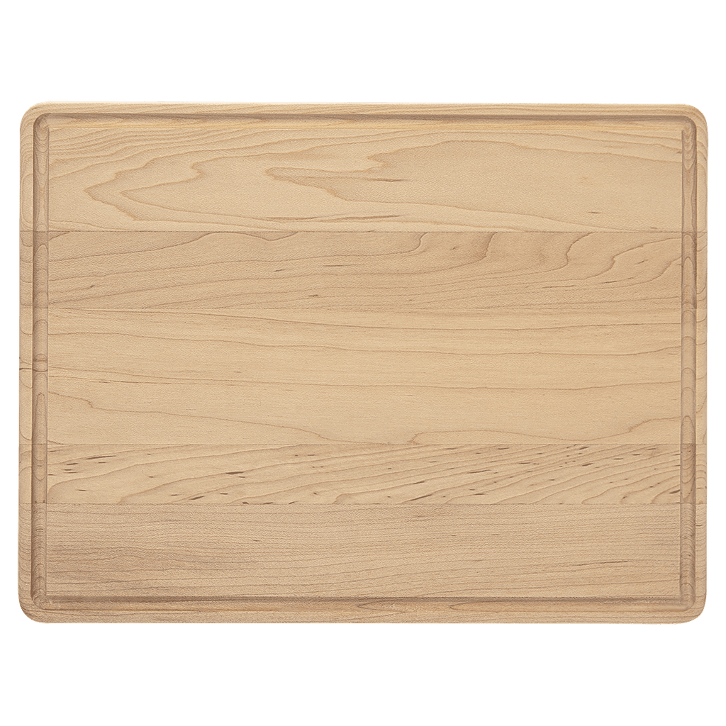 Maple cutting board with juice groove, 11 1/2 by 8 3/4 inches, unengraved