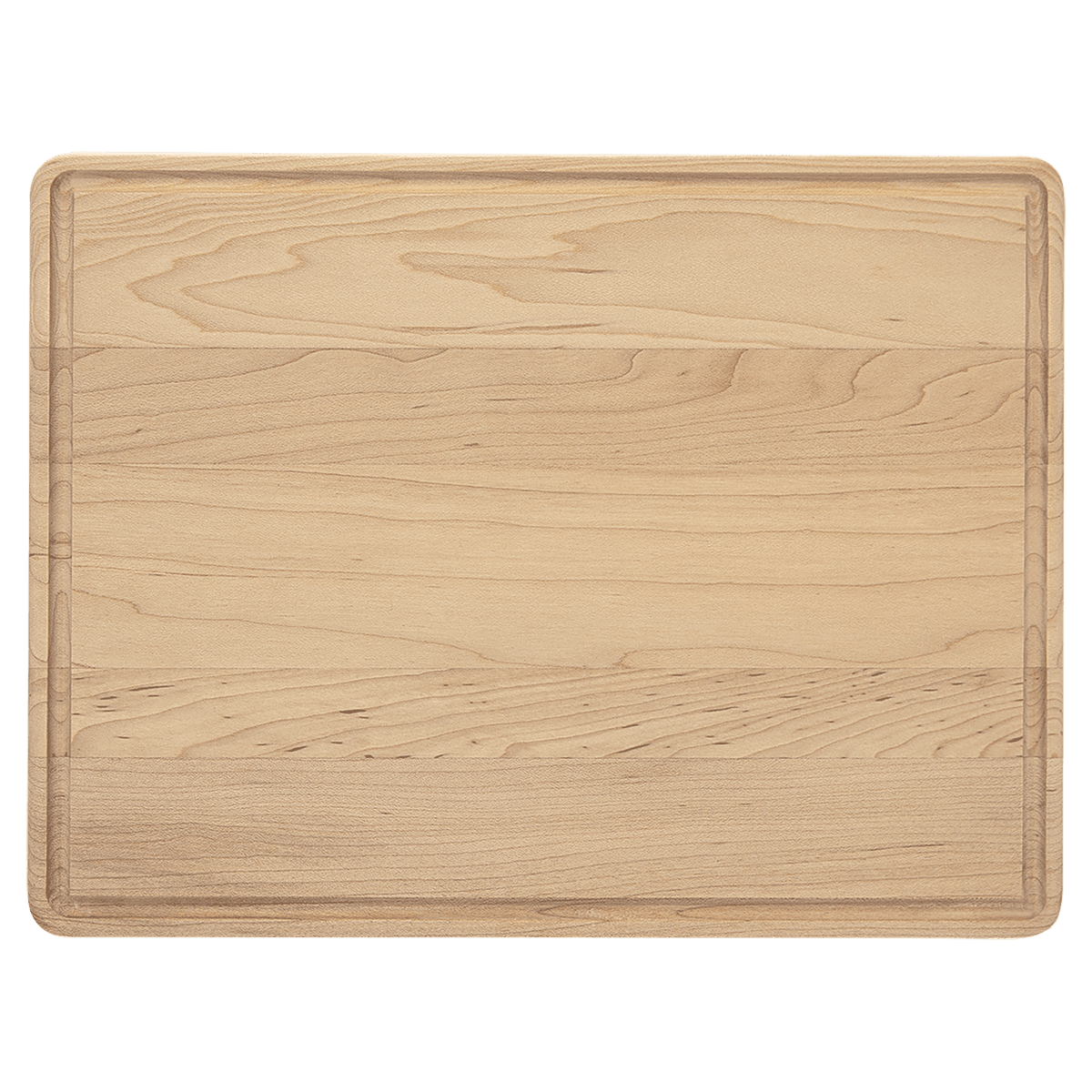 Maple cutting board with juice groove, 11 1/2 by 8 3/4 inches, unengraved