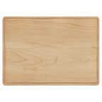 Maple cutting board with juice groove, 13 3/4 by 9 3/4 inches, unengraved