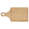 Maple paddle cutting board with handle and juice groove, 13 1/2 by 7 inches, unengraved