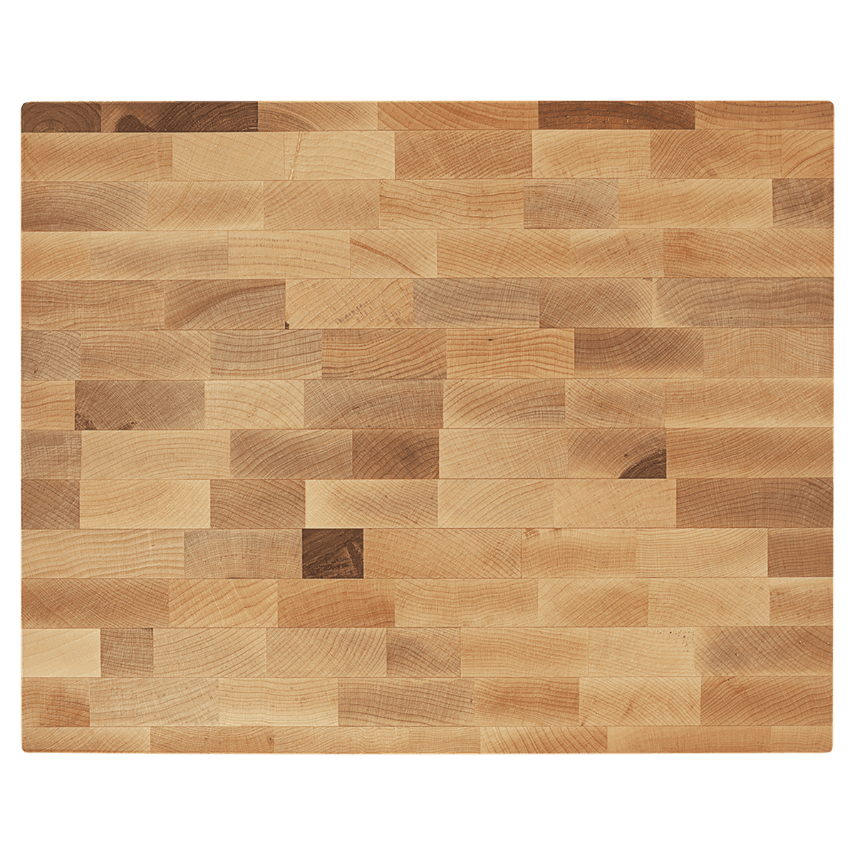 Maple butcher block cutting board, 16 by 13 by 1 1/2 inches, unengraved