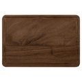 Walnut cutting board with juice groove, 9 by 6 inches, unengraved