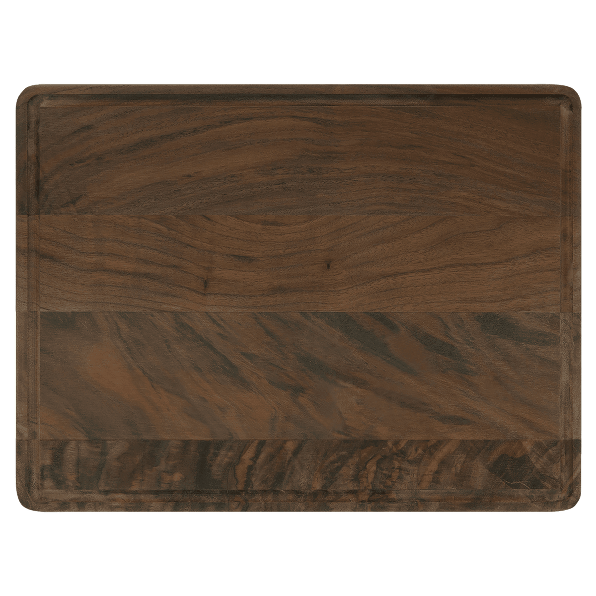 Walnut cutting board with juice groove, 11 1/2 by 8 3/4 inches, unengraved