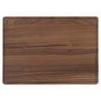 Walnut cutting board with juice groove, 13 3/4 by 9 3/4 inches, unengraved
