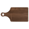 Walnut paddle cutting board with handle and juice groove, 13 1/2 by 7 inches, unengraved
