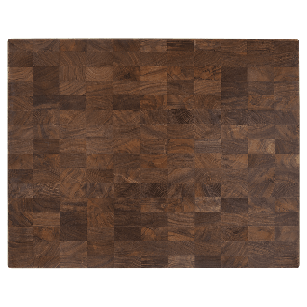 Walnut butcher block cutting board, 22 by 13 by 1 3/8 inches, unengraved