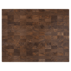 Walnut butcher block cutting board, 22 by 13 by 1 3/8 inches, unengraved