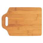 Bamboo cutting board with handle, 11 by 7 3/4 inches, unengraved