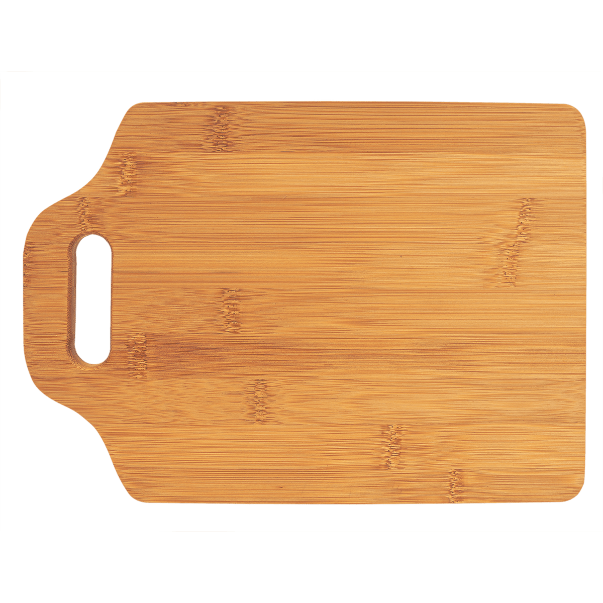 Bamboo cutting board with handle, 11 by 7 3/4 inches, unengraved