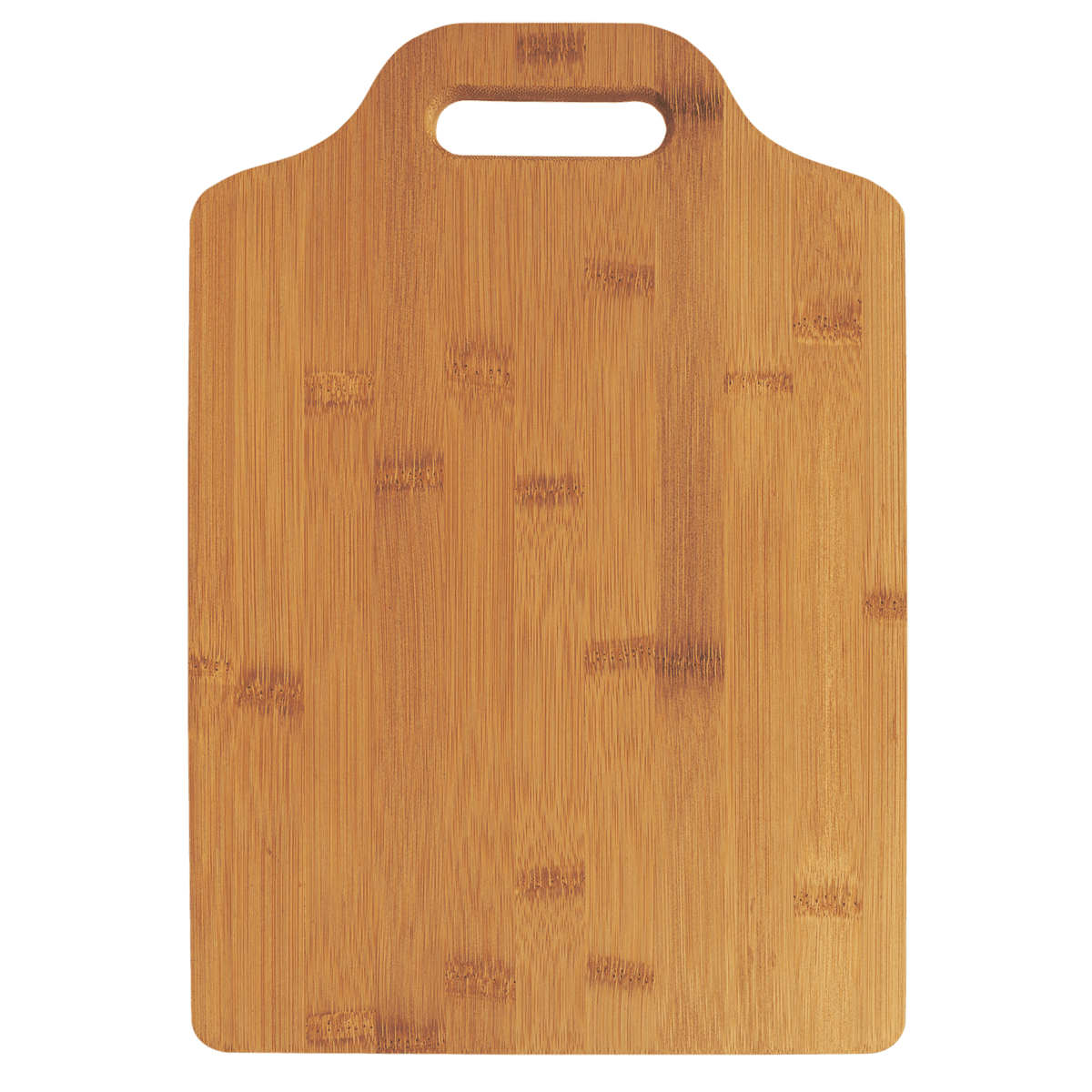 Bamboo cutting board with handle, 13 by 9 inches, unengraved