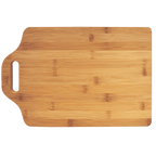 Bamboo cutting board with handle, 15 by 10 1/4 inches, unengraved