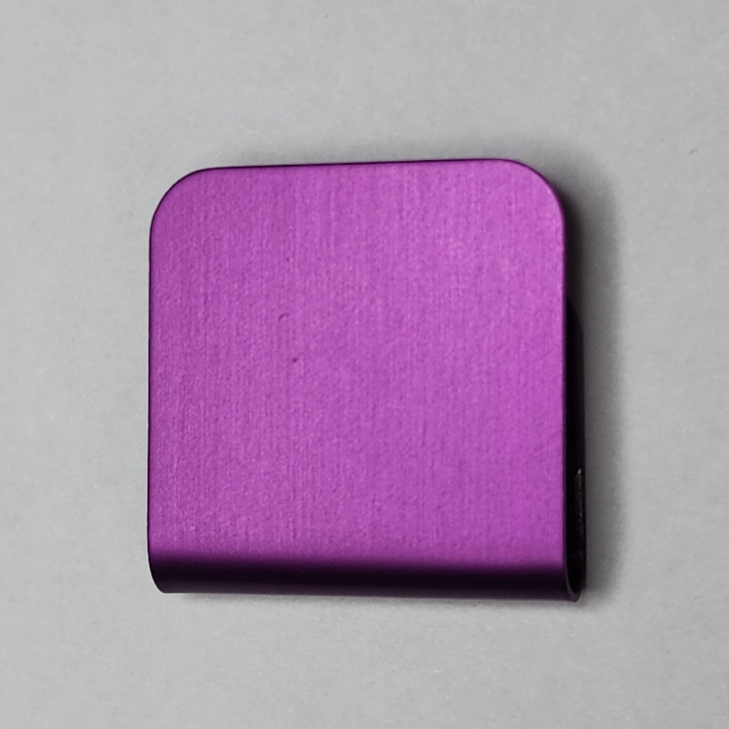 Magenta magnetic hat clip with a removable golf ball marker