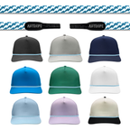 Ocean and White Anyrope interchangeable hat rope — braided snapback rope