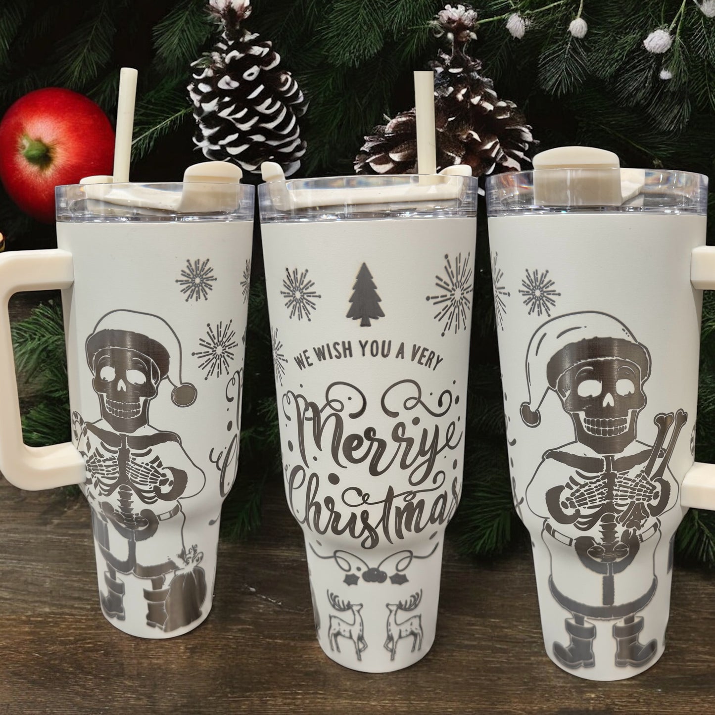 Stanley style 40oz Tumbler - Christmas Wrap