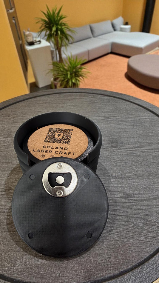 Coaster Set with Custom Cork insert