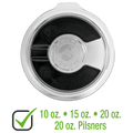 Clear magnetic slider lid for 10, 15, 16 and 20 oz Polar Camel tumblers and 20 oz pilsners