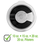 Clear magnetic slider lid for 10, 15, 16 and 20 oz Polar Camel tumblers and 20 oz pilsners
