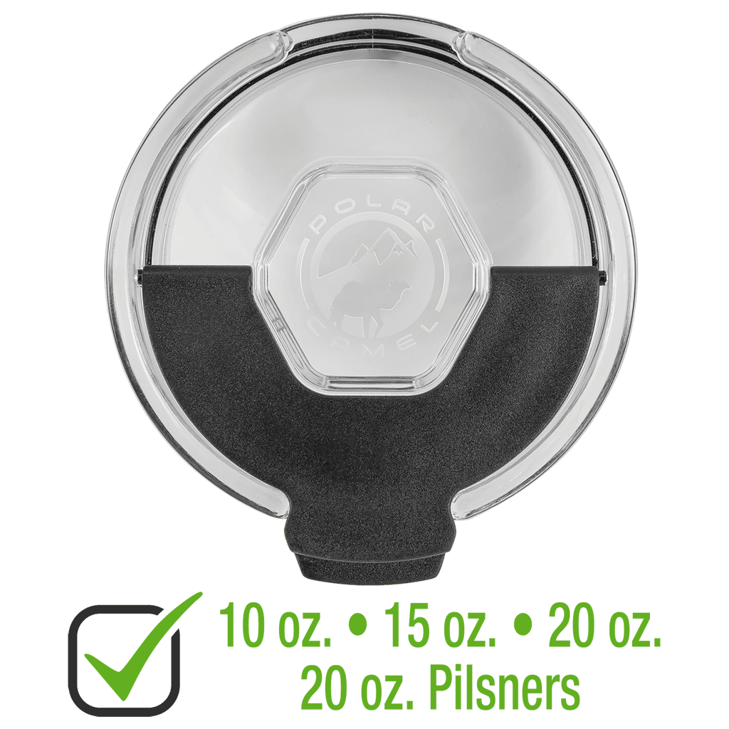 Clear snap-closure lid for 10, 15, 16 and 20 oz Polar Camel tumblers and 20 oz pilsners