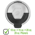 Clear snap-closure lid for 10, 15, 16 and 20 oz Polar Camel tumblers and 20 oz pilsners