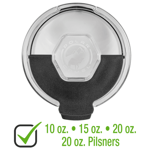Clear snap-closure lid for 10, 15, 16 and 20 oz Polar Camel tumblers and 20 oz pilsners