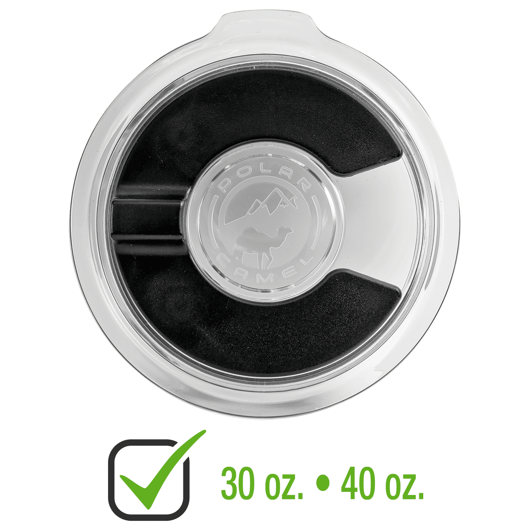 Clear magnetic slider lid for 30 oz Polar Camel tumblers and 40 oz travel mugs