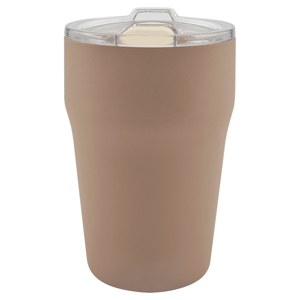 Clay 13 oz. ceramic-lined stackable tumbler with clear slider lid