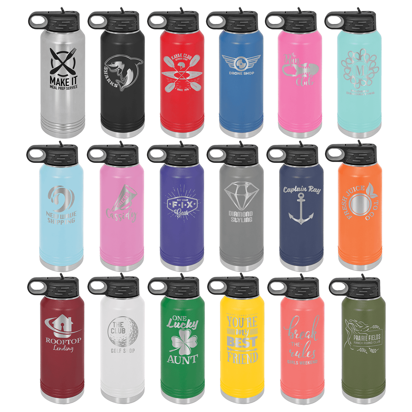 Custom Engraved Water Bottles