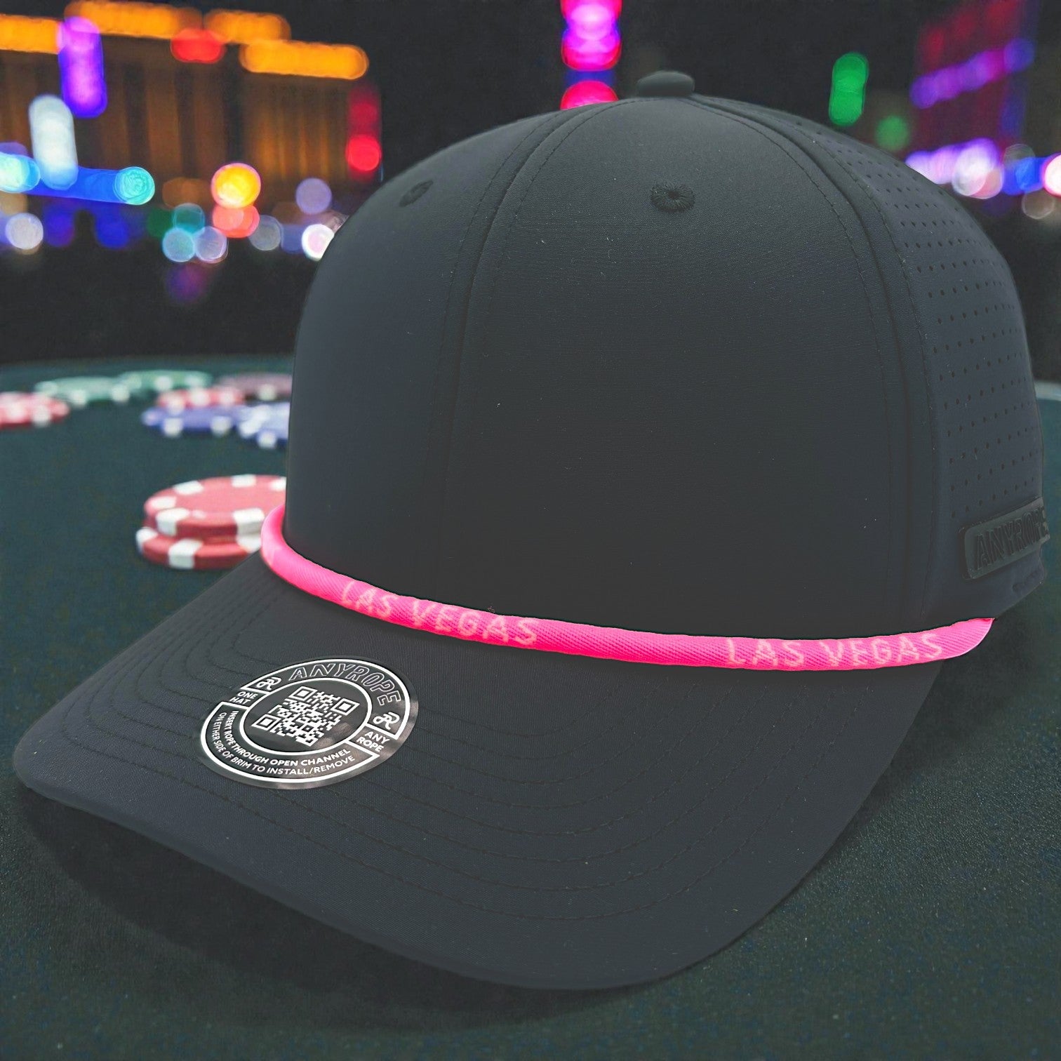 Vegas jacquard woven Anyrope interchangeable hat rope — braided snapback rope