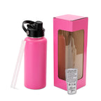 Pink 32 oz. insulated water bottle with sport lid and gift box