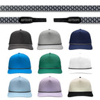 Black Concrete Hatch Anyrope interchangeable hat rope — braided snapback rope